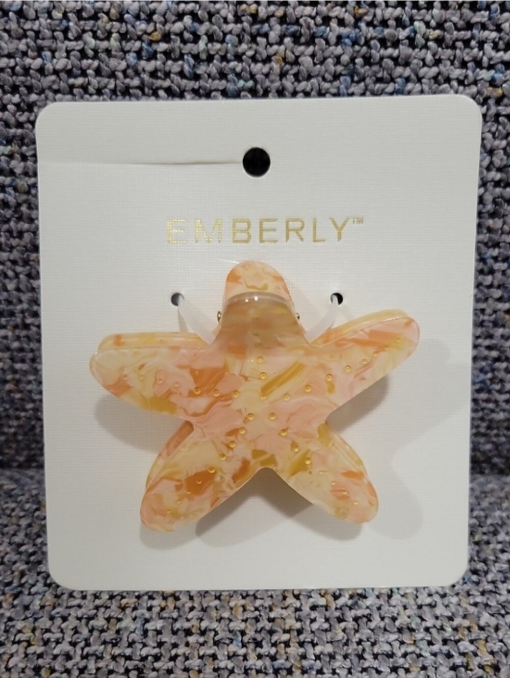 EMBERLY Acrylic Hair Claw Clips Starfish, Palm Leaf and Pineapple - Picture 2 of 5